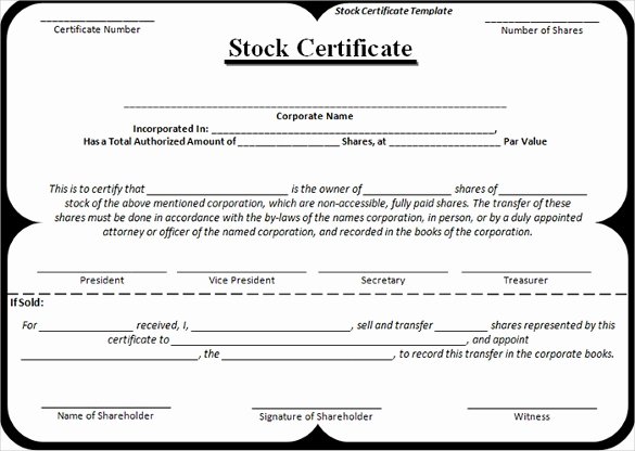 Corporate Stock Certificate Template Word Inspirational 22 Stock Certificate Templates Word Psd Ai Publisher