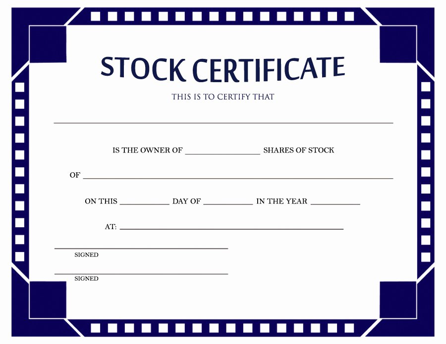 Corporate Stock Certificate Template Word New 40 Free Stock Certificate Templates Word Pdf