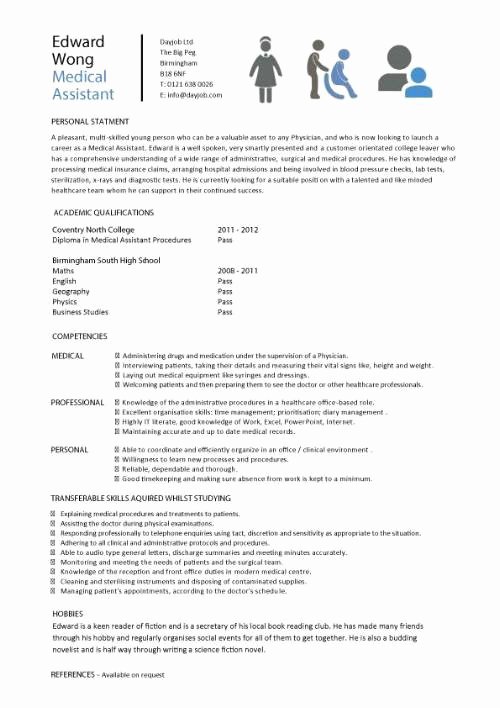 Cover Letter for Medical assistant Student Inspirational Student Entry Level Medical assistant Resume Template