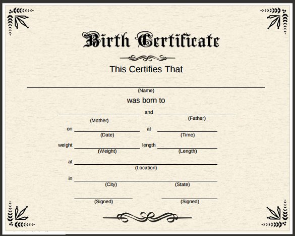 Create Birth Certificate Template Beautiful Birth Certificate Template 38 Word Pdf Psd Ai