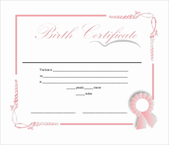 Create Birth Certificate Template Lovely Birth Certificate Template Free Download In Doc