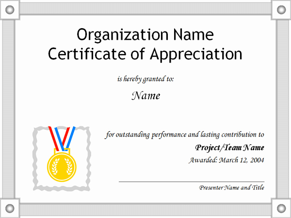 Cub Scout Certificate Of Appreciation Template Awesome Certificate Of Appreciation 1