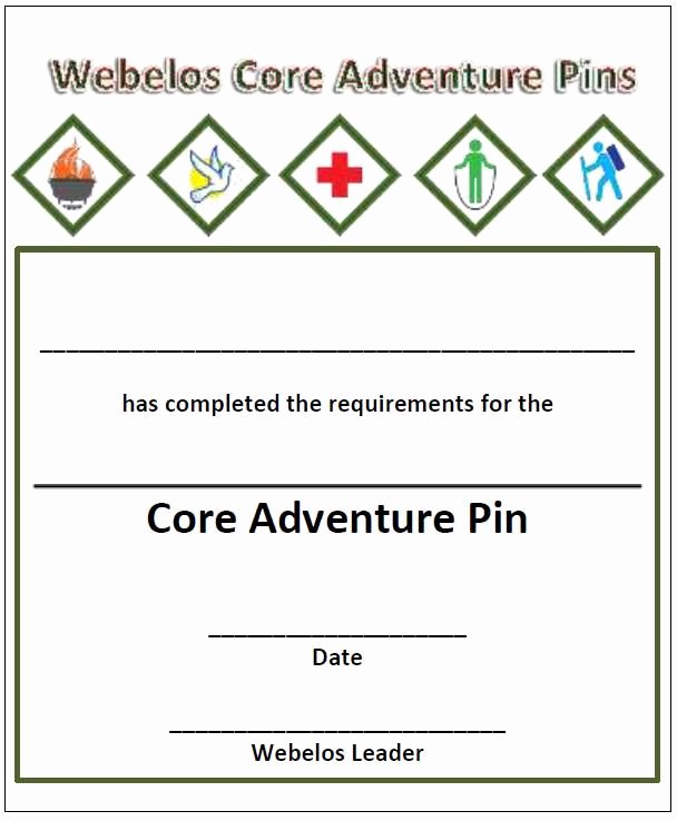 Cub Scout Pocket Certificate Template Best Of Pin On Cub Scouts Immediate Recognition Certificates for