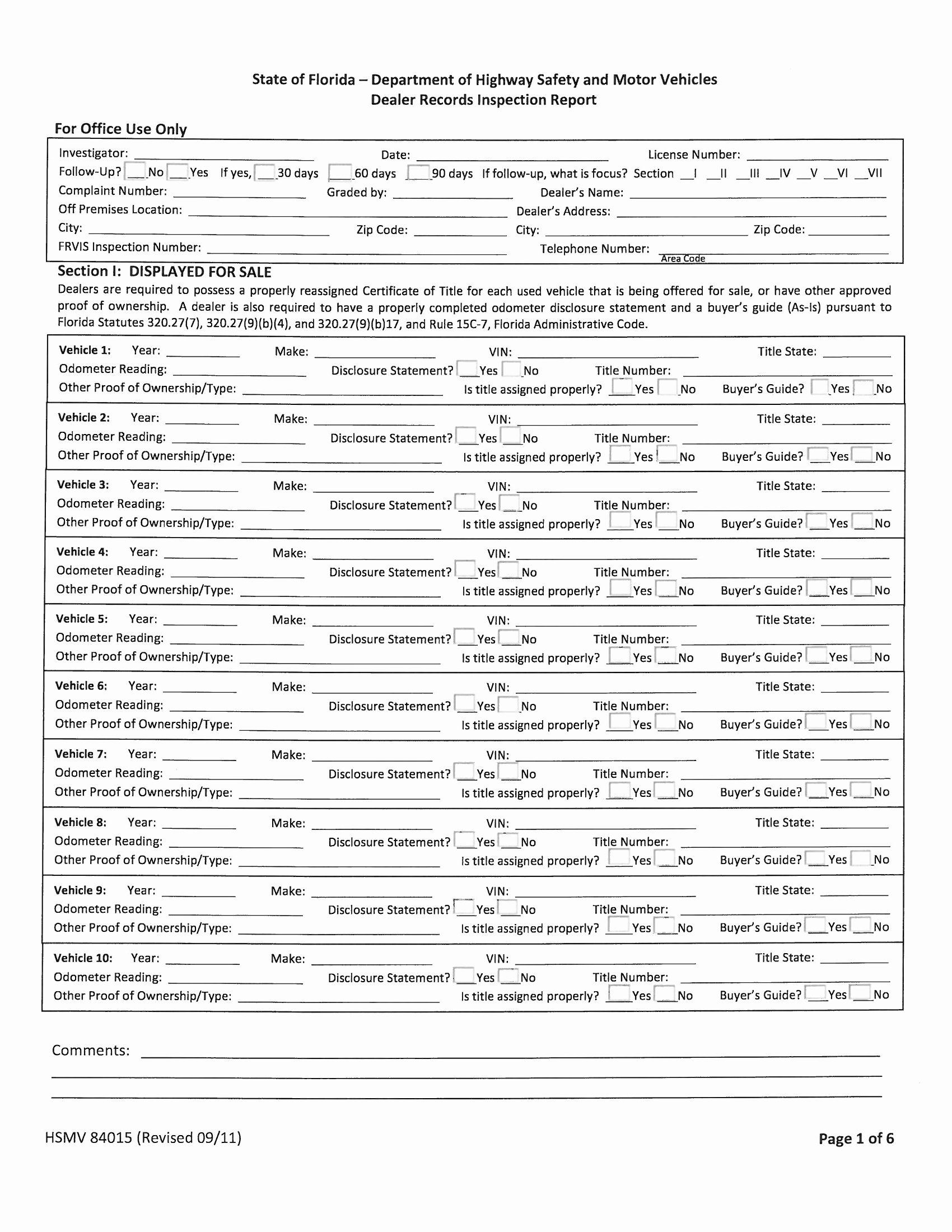 Dealer Participation Certification form Beautiful Dms Dmv Records Inspections – Florida Rv Trade association
