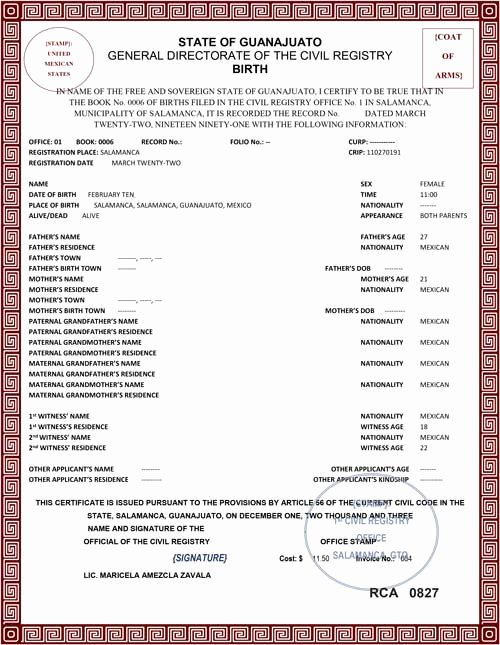 Death Certificate Translation Template English to Spanish Awesome Spanish Birth Certificate Translation 24 Hour