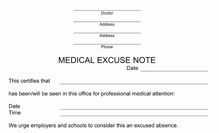 Doc Note for Work Lovely 25 Free Doctor Note Excuse Templates Template Lab