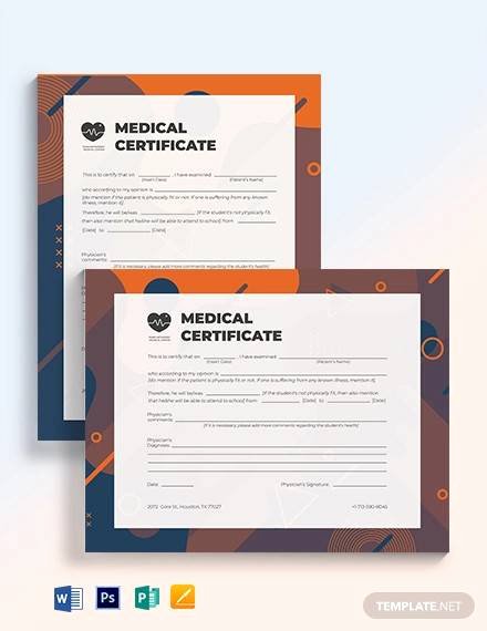 Doctor Certificate for Sick Leave Template Lovely 14 Sample Medical Certificate From Doctor Pdf Word
