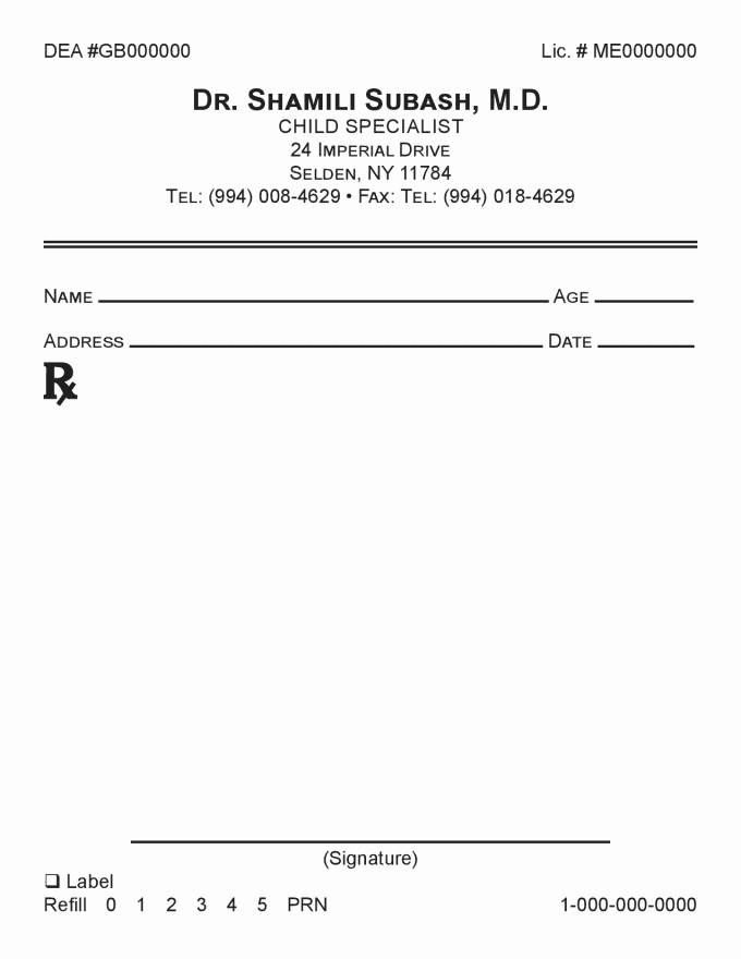 Doctor Prescription Pad Template New Do form Prescription Pad Editable Pdf and Numbering