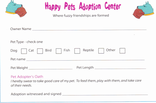 Dog Adoption Certificate Template Luxury A Pet Vet Birthday Party