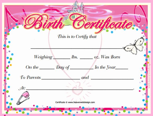 Dog Birth Certificates Printable Elegant Birth Certificate Template 38 Word Pdf Psd Ai