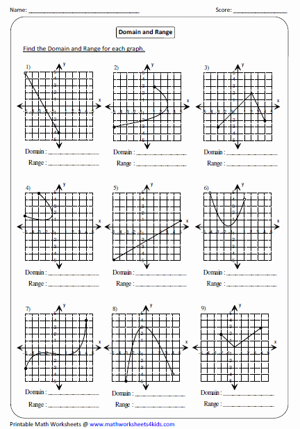 Domain and Range Of A Graph Worksheet Best Of Function Worksheets