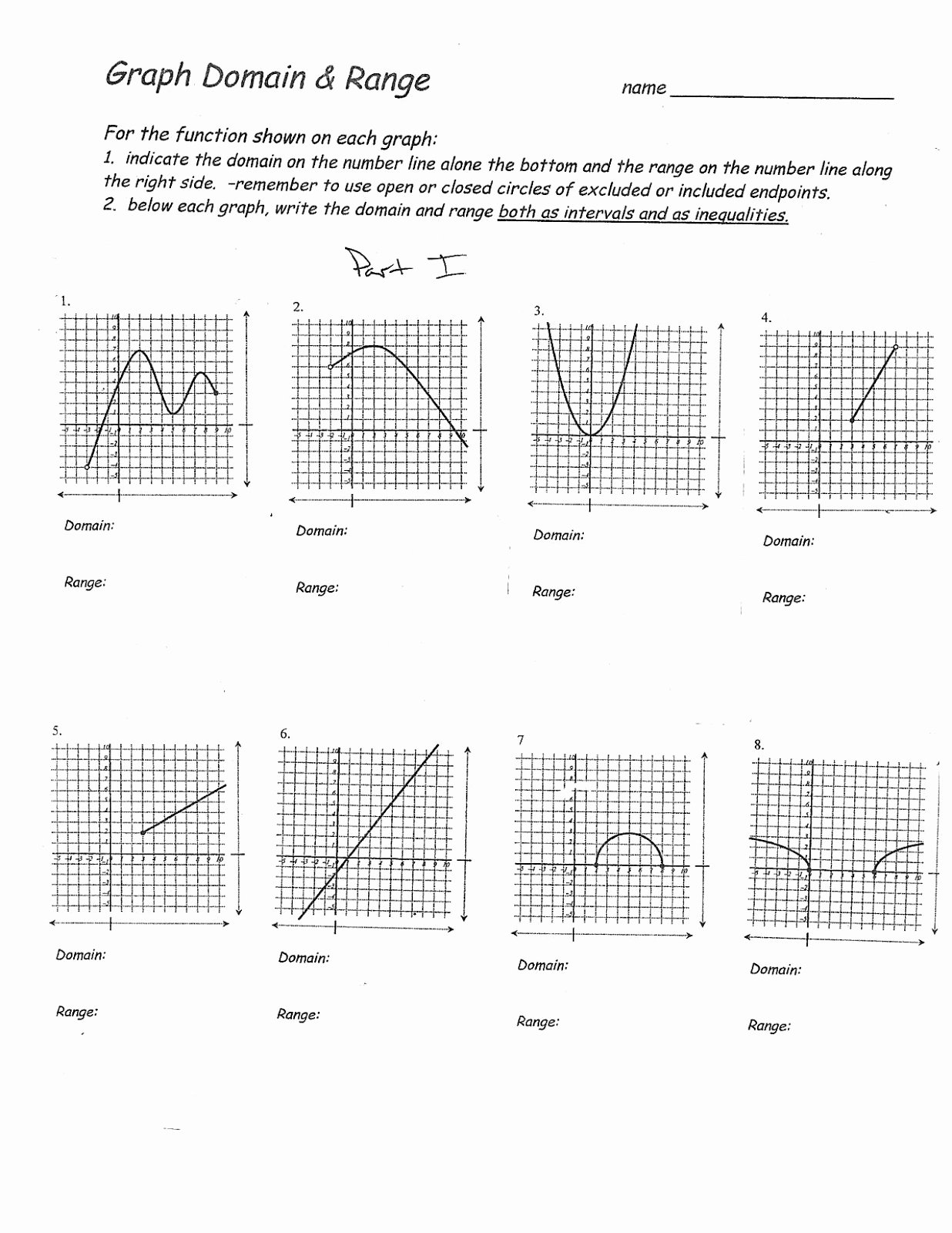 Domain and Range Of Graphs Worksheet Answers Inspirational Mr Suominen S Math Homepage College Mathematics 11 29 12