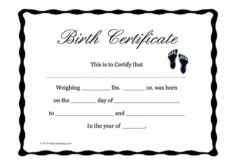 Editable Birth Certificate Template Awesome Cute Looking Birth Certificate Template