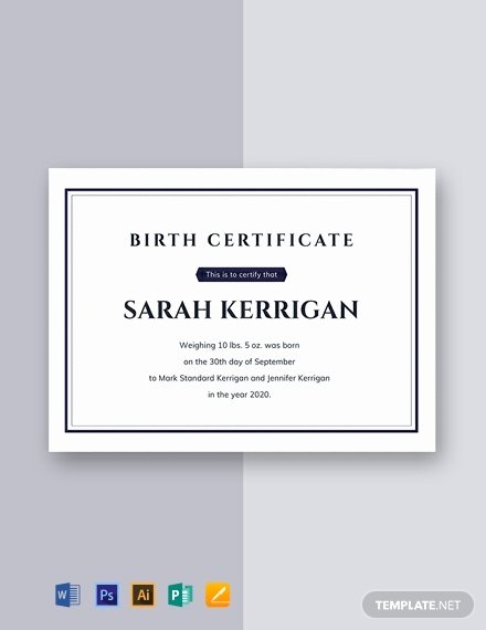 Editable Birth Certificate Template Lovely 15 Free Birth Certificate Templates [download Ready Made
