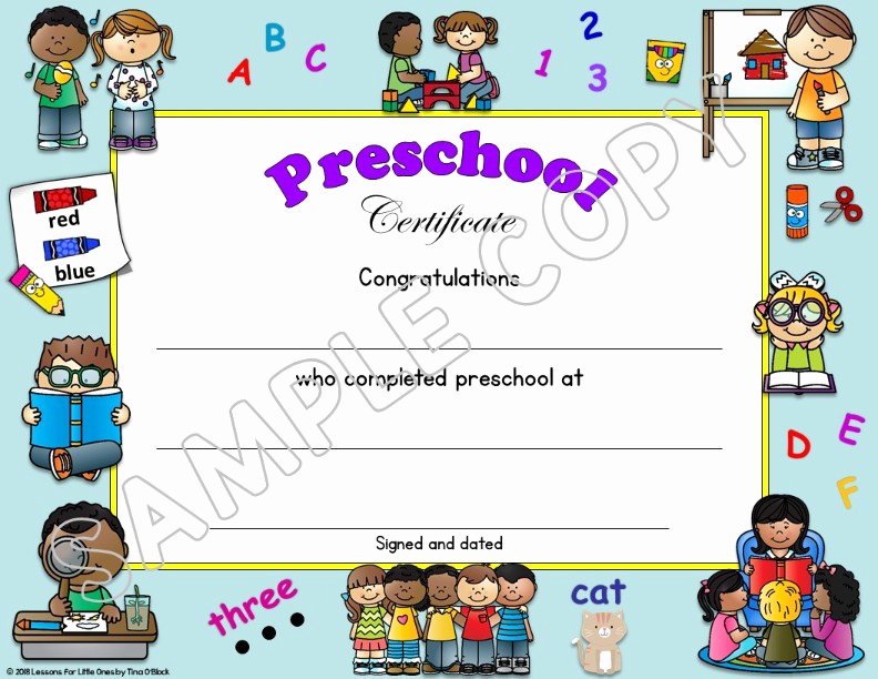 preschool pre k pre kindergarten diplomas certificates graduation invitations