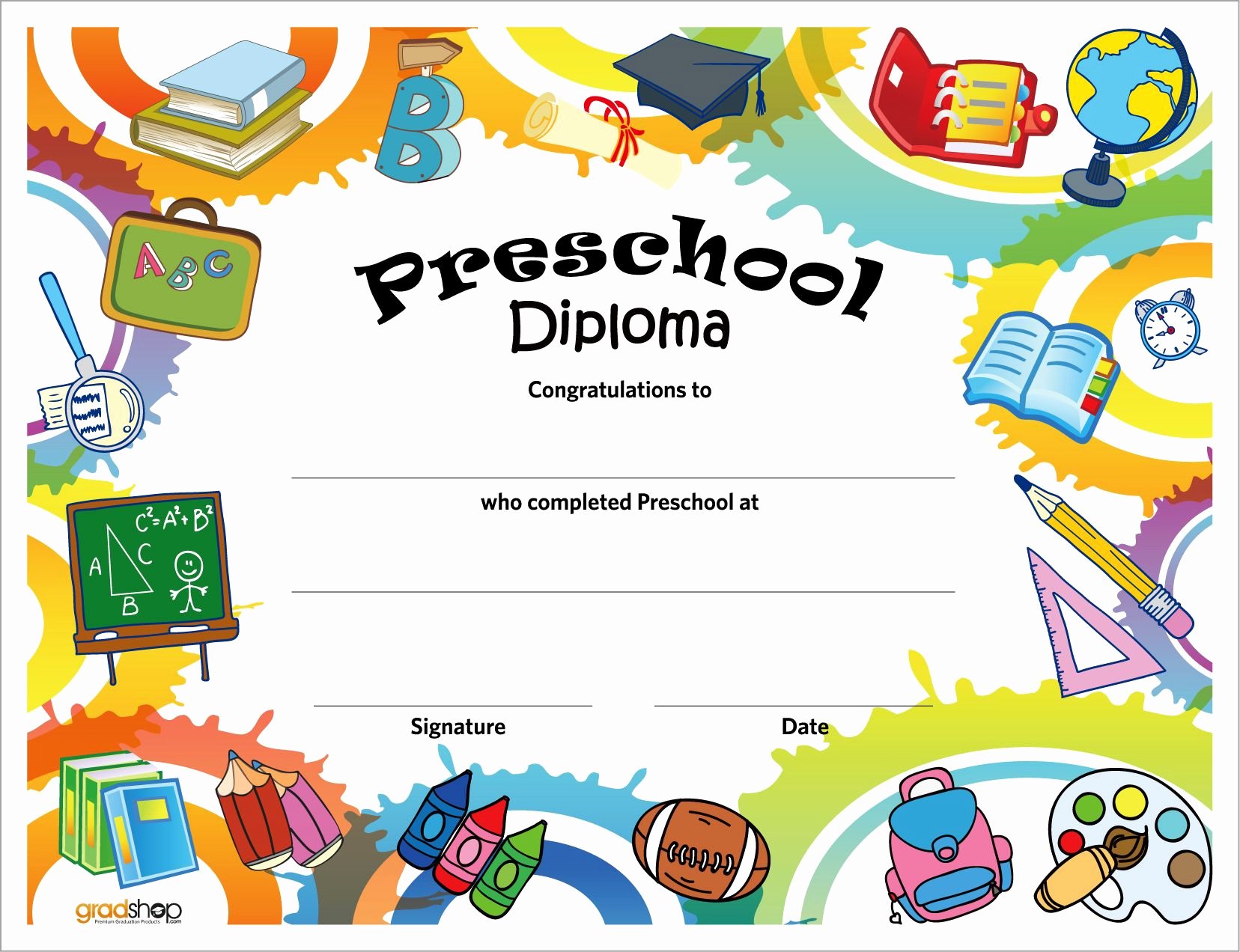 Editable Kindergarten Graduation Certificates Bxegold