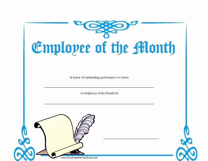 Employee Of the Month Awards Templates Best Of 8 Employee Recognition Certificates