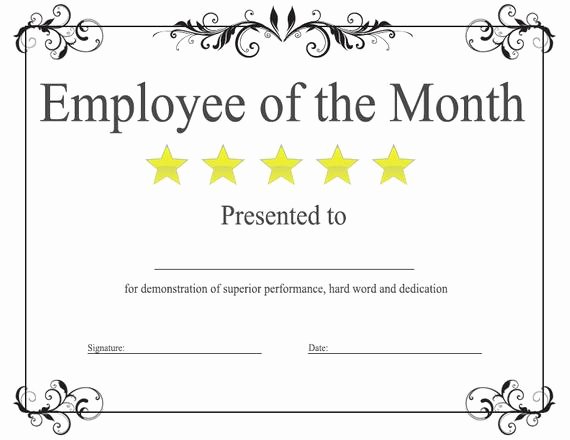 Employee Of the Month Awards Templates Lovely Items Similar to Employee Of the Month Award Template On Etsy
