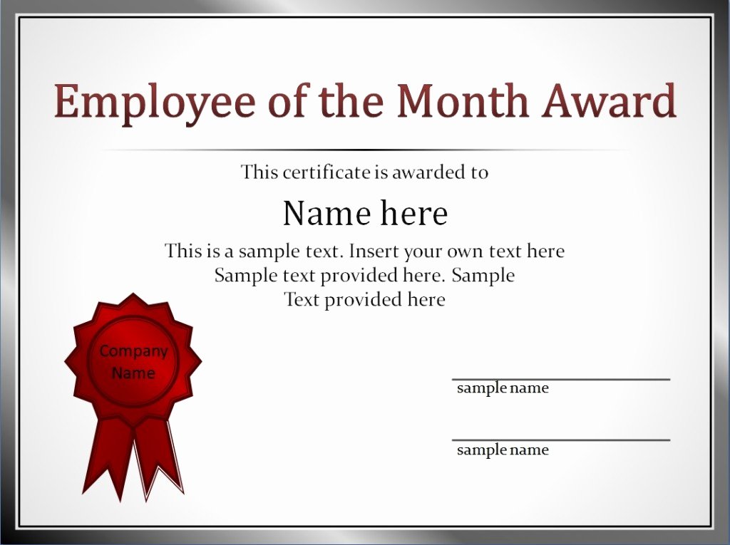 Employee Of the Month Certificate Template with Photo Elegant Impressive Employee Of the Month Award and Certificate