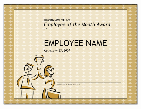 Employee Of the Month Certificate Template with Photo Fresh Certificates Fice