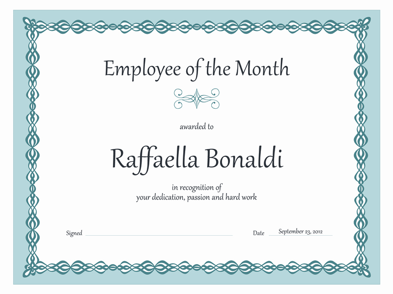 Employee Of the Month Certificate Template with Photo Unique Certificates Fice