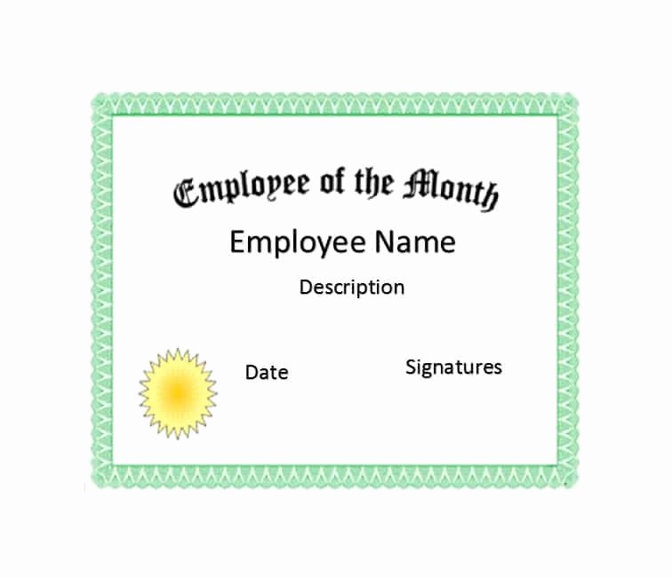 Employee Of the Month Download Awesome 30 Printable Employee Of the Month Certificates