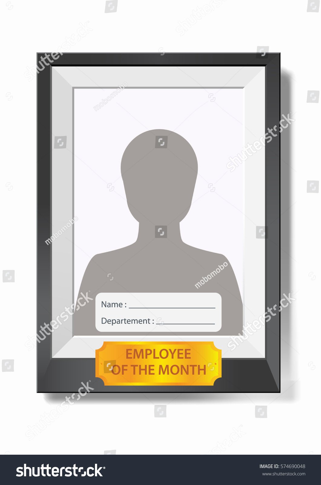 Employee Of the Month Frame Template Beautiful Vector Stock Employee Month Award Stock Vector