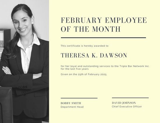 Employee Of the Month Online Free New Customize 1 508 Employee the Month Certificate