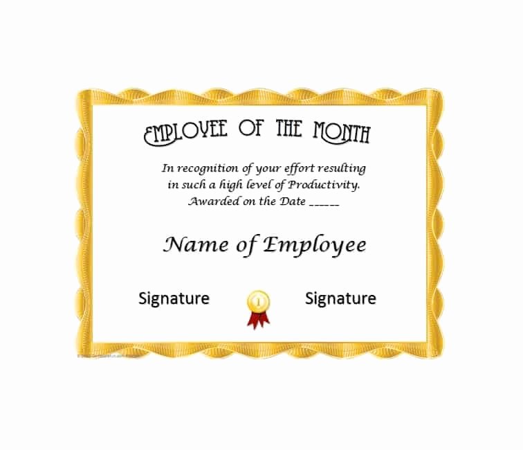 Employee Of the Month Plaque Template Luxury 30 Printable Employee Of the Month Certificates