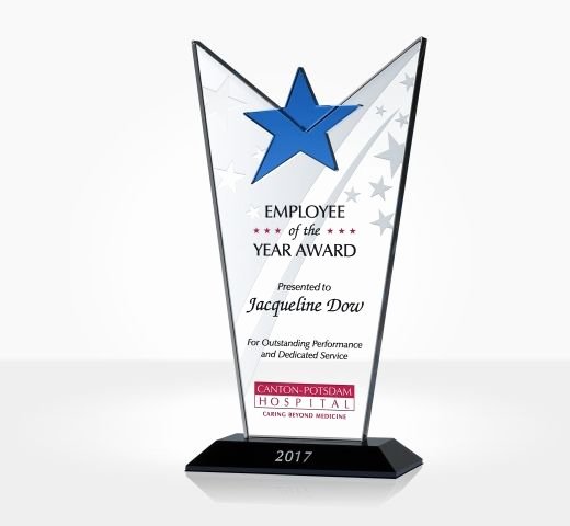 Employee Of the Year Award Template Lovely Crystal Star Employee Of the Year Award Diy Awards