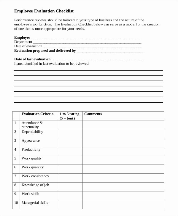 Employee Report Card Template Best Of Sample Employee Evaluation 7 Examples In Pdf Word