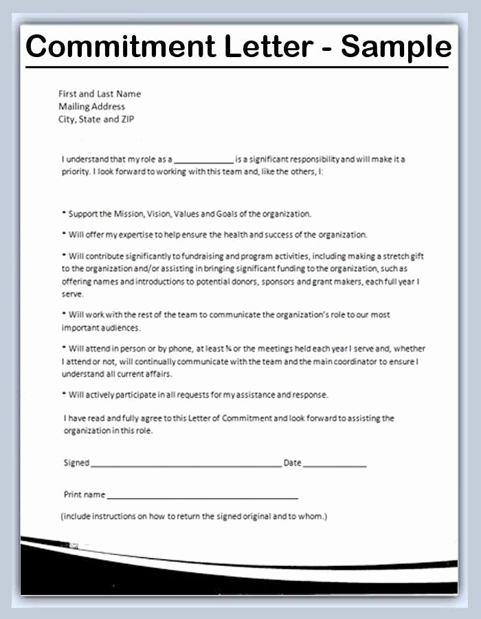  20 Employment Commitment Letter Dannybarrantes Template