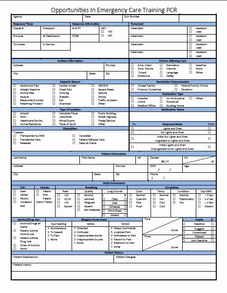 Ems Patient Care Report Template Lovely 16 Best Images About Ems Paperwork On Pinterest