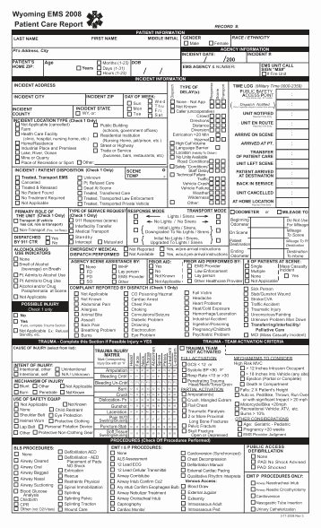 Patient Care Report Template