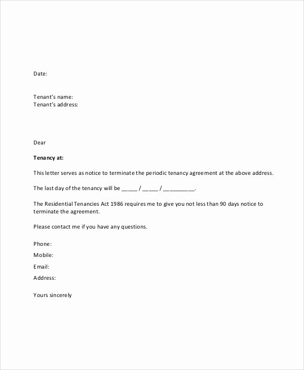 End Of Lease Letter to Tenant Elegant End Lease Letter to Tenant From Landlord