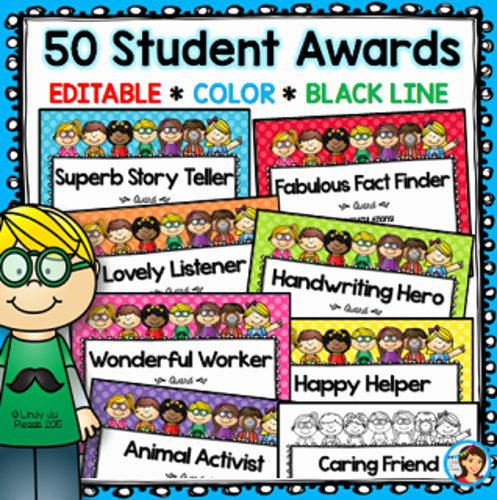 End Of the Year Awards for Students Funny Luxury Awards Editable by Lindylovestoteach