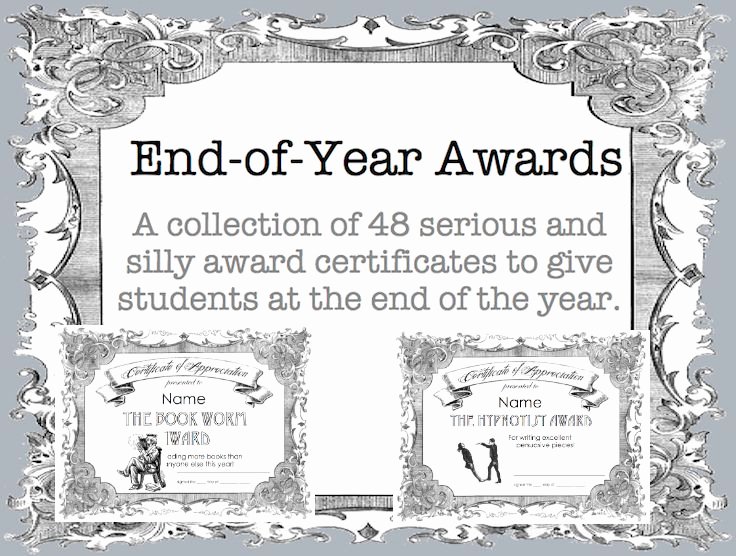 End Of the Year Awards for Students Funny New 101 Best Certificates and Awards Images On Pinterest
