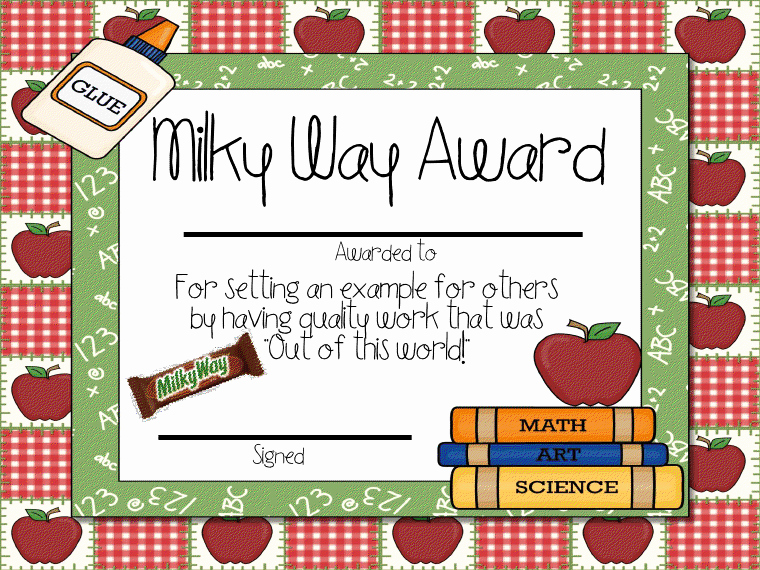 End Of Year Awards Certificates Elegant Candy Award Printable Certificates School Stuff