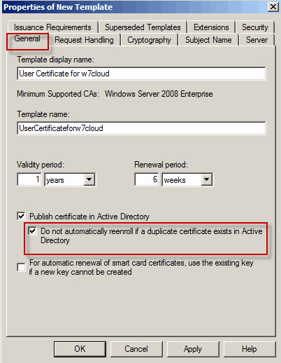 End User Certificate Template New Auto Enrollment Of User Certificate In Active Directory