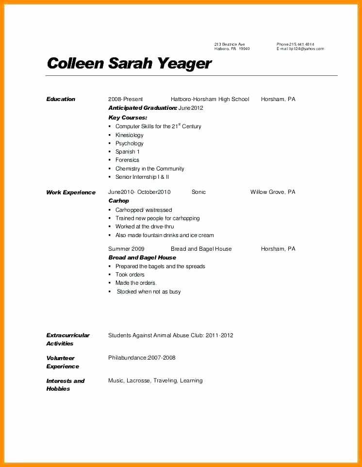 Estimated Graduation Date On Resume Elegant 13 Expected Graduation Date Resume