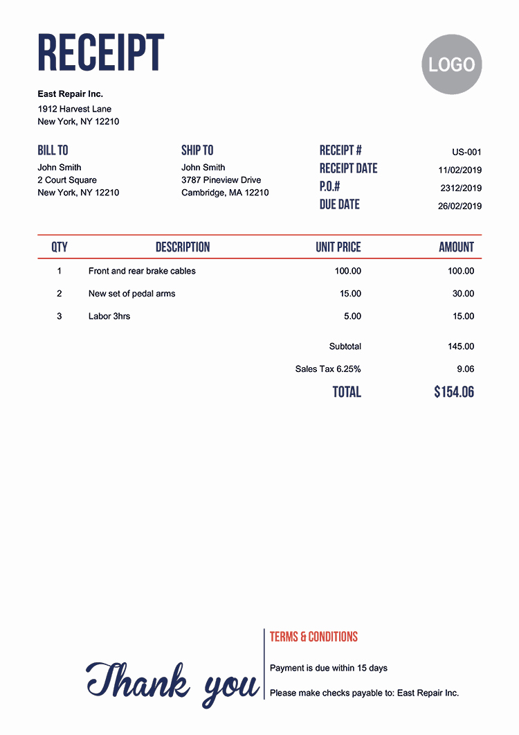 Examples Of Receipts Best Of 100 Free Receipt Templates Print &amp; Email Receipt