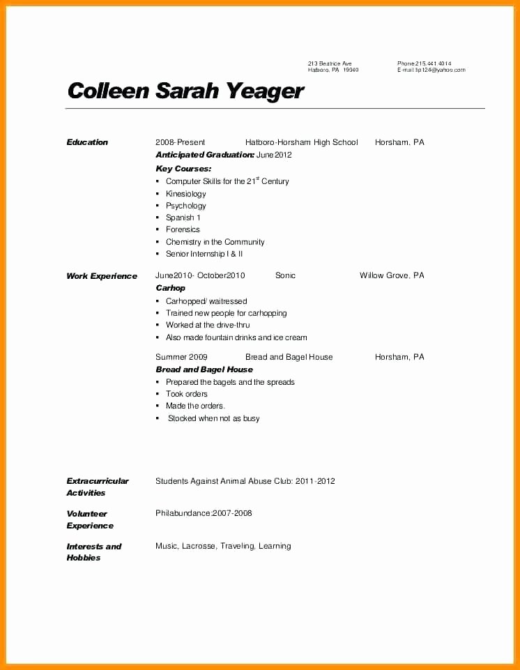 Expected Graduation Date On Resume Lovely 13 Expected Graduation Date Resume
