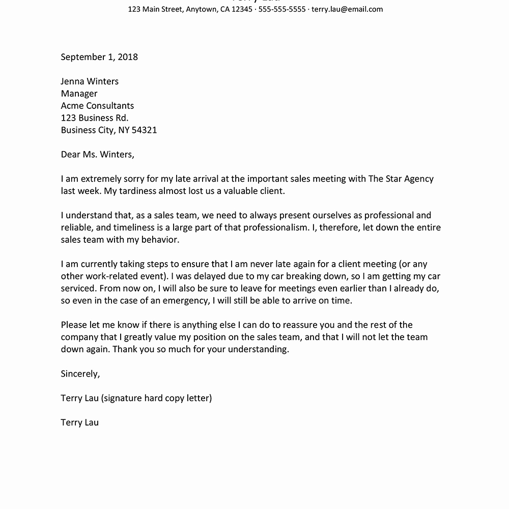 Explanation Letter Sample for Mistake Best Of Sample Apology Letter for Being Late
