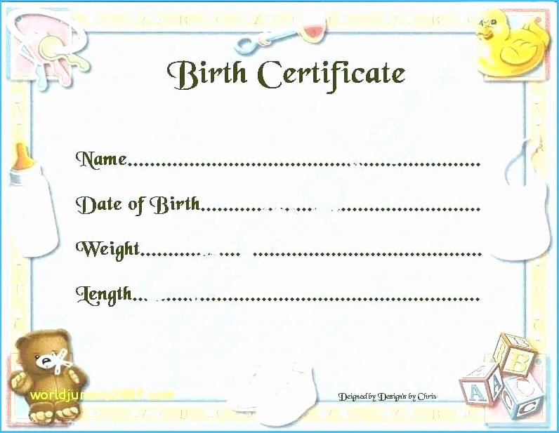Fake Birth Certificate Template Free Inspirational Fake Birth Certificate Template Free 7822