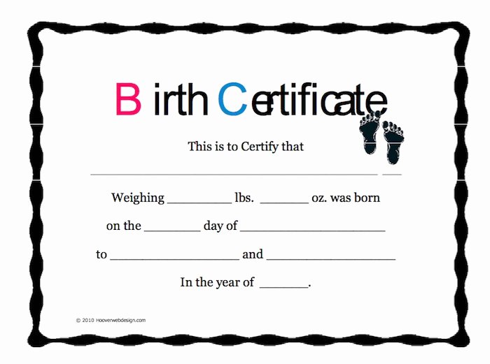 Fake Birth Certificate Template Unique Certificate Templates 10 Best Realistic Birth