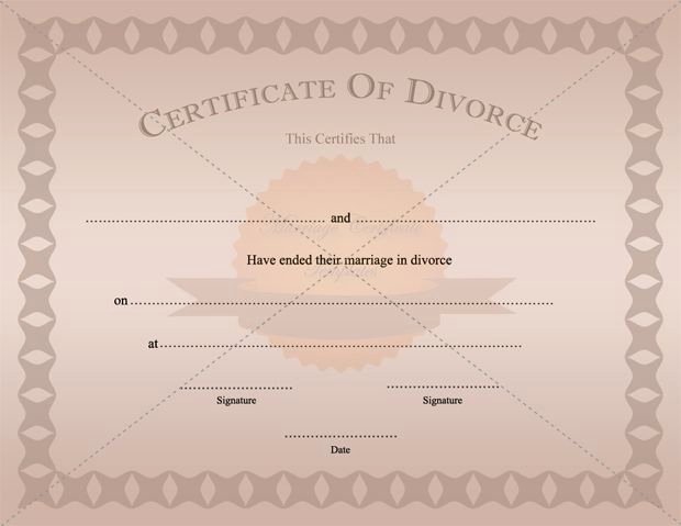 Fake Divorce Certificate Template Inspirational Divorce Certificate Template Printable