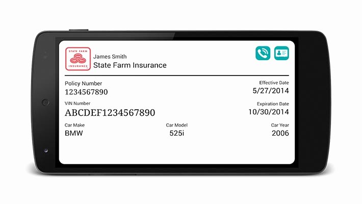 Fake Insurance Cards Elegant Digital Insurance Card In App Of the Day android
