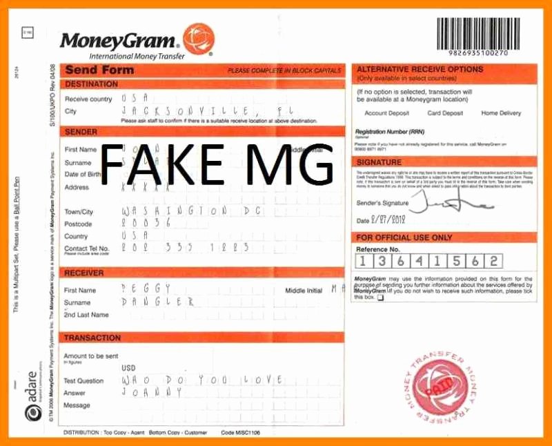 √ 20 Fake Moneygram Receipt Generator ™ Dannybarrantes Template