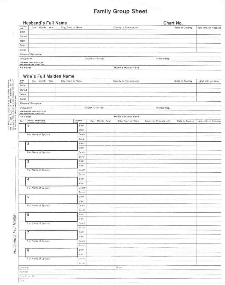 Family Group Sheet Template Fresh 229 Best Images About Genealogy Charts forms and