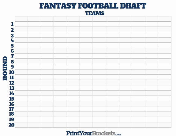 Fantasy Football Draft Spreadsheet Template Beautiful Printable Fantasy Football Draft Board Free